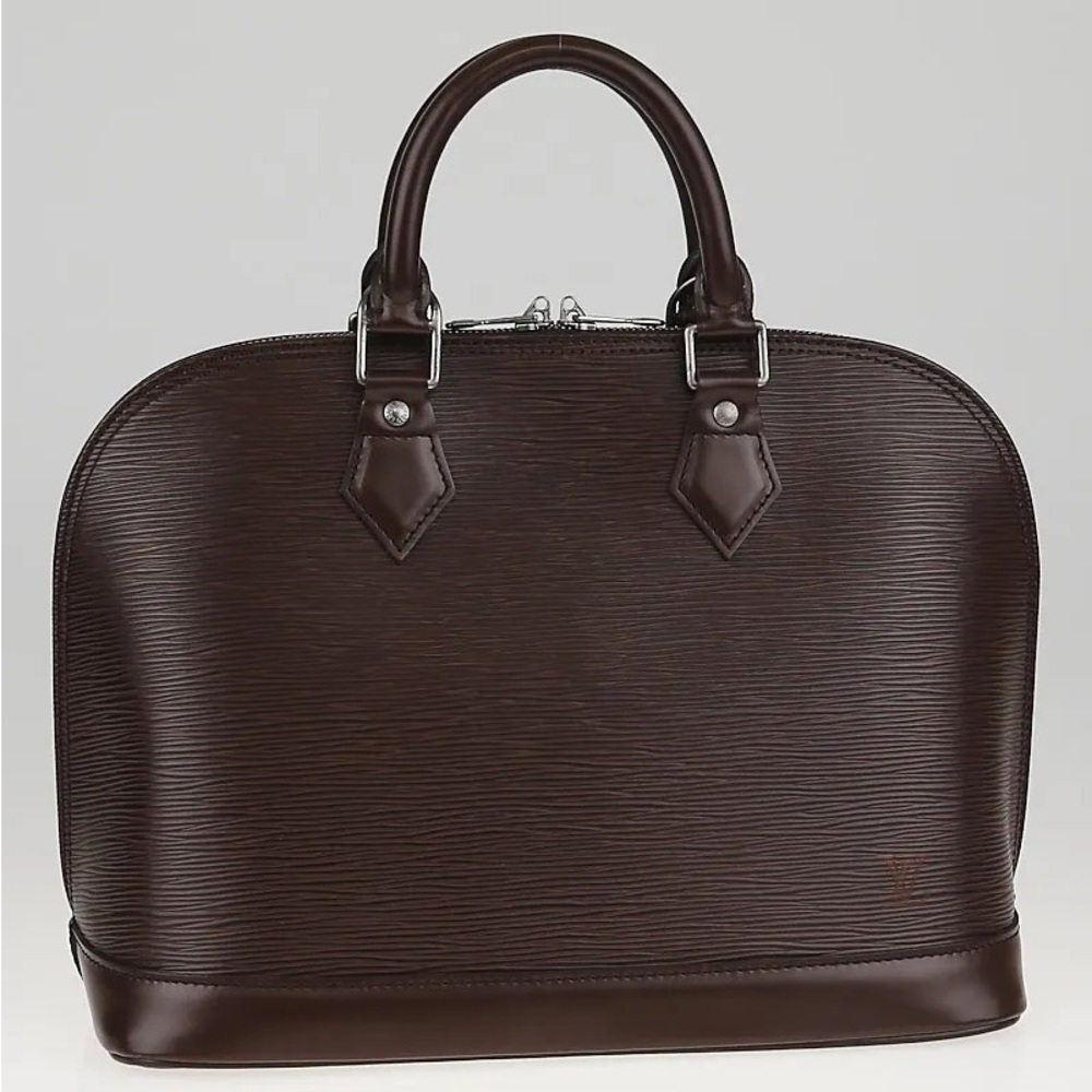 LOUIS VUITTON Moka Brown Epi Leather Alma PM Bag - Picture 1 of 14